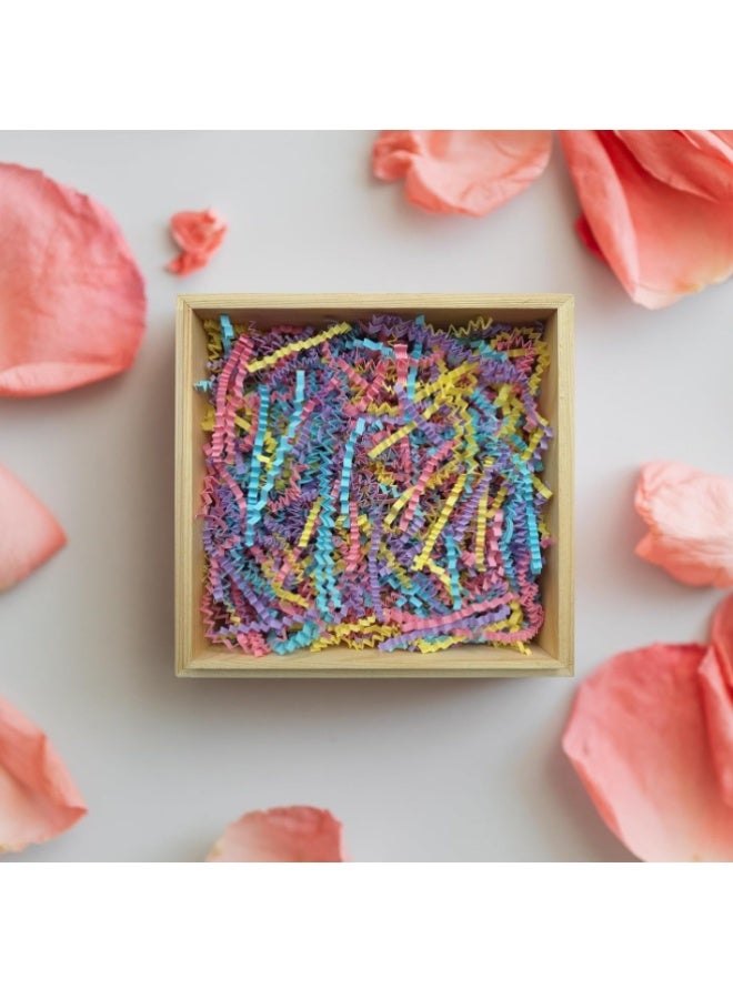 OASIS-TH 450 Gram Shred Paper Filler Crinkle Cut Paper for Wrapping & Filling Gift Basket Gift Boxes, Mixed Color - Image 2